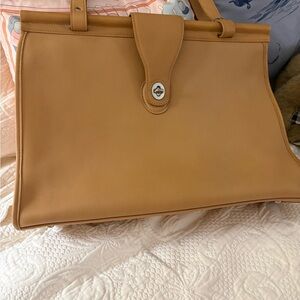 RARE ❣️  COACH VINTAGE  Structured Tan Leather BARCLAY Bag IMPECCABLE  NWOT
